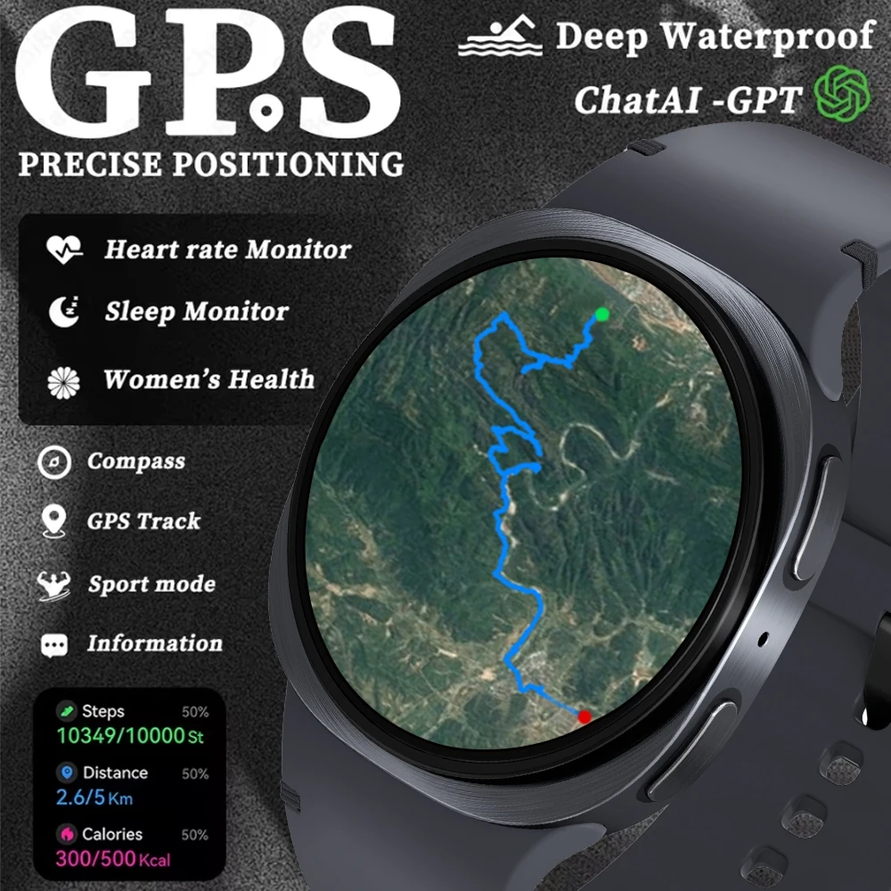 GPS Motion Track Bluetooth Anruf Smart Watch 8 mini Herren Outdoor Sport Wasserdichte Uhr Gesundheitsüberwachung NFC Smartwatches Image