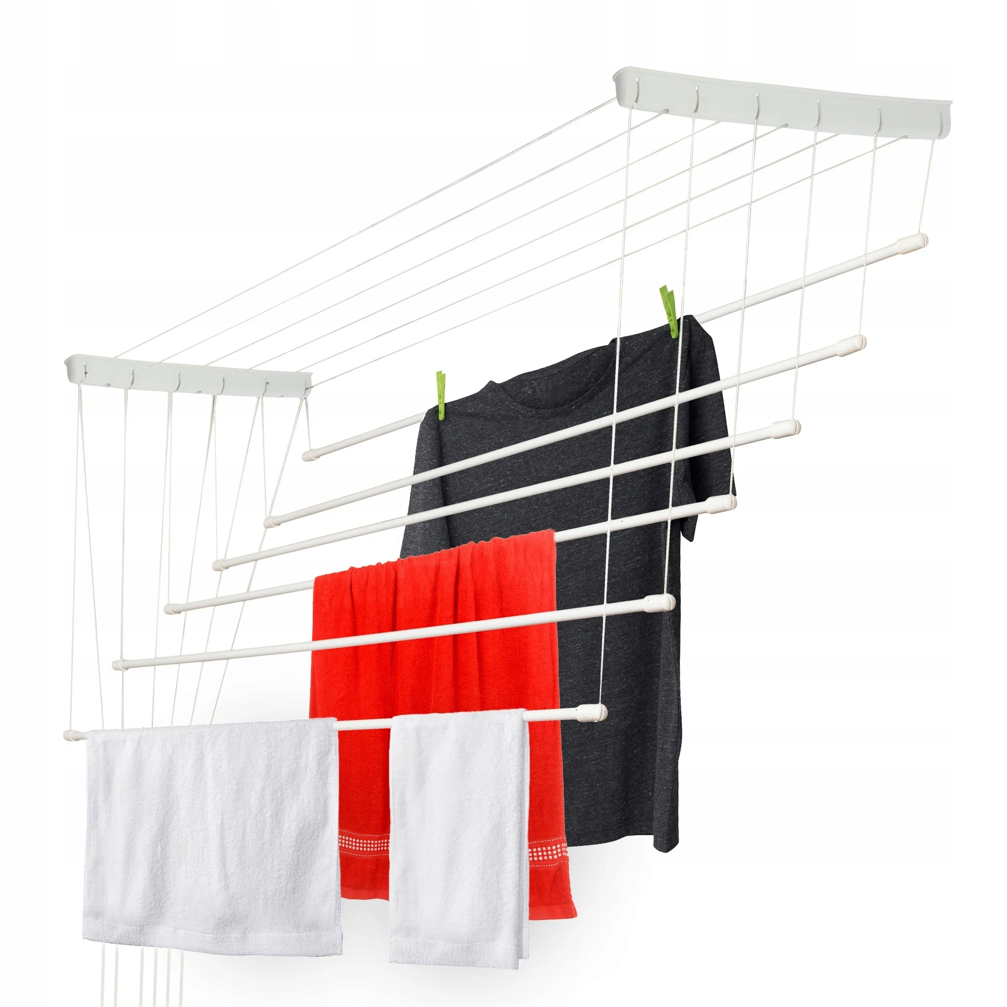 KADAX Badezimmer-Wäschetrockner, Decke, 6 Racks, 160 cm, langlebig, solide Image