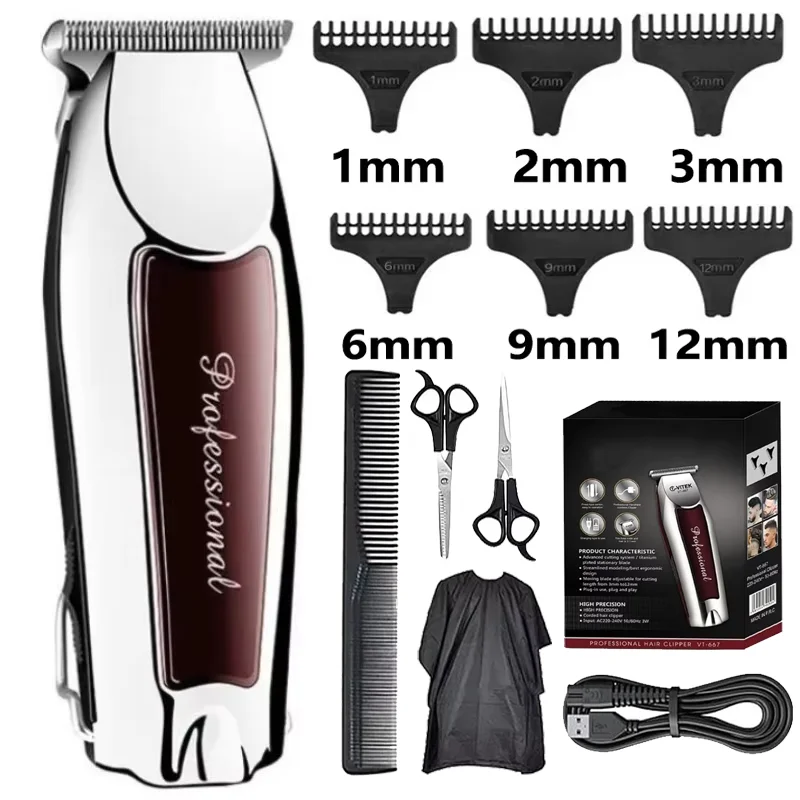 Haarschneidemaschine Haarschneider Haarschneidemaschine Professioneller Friseur Trimmer Elektrorasierer Haarschneidemaschine Wiederaufladbarer Trimmer Männer Image