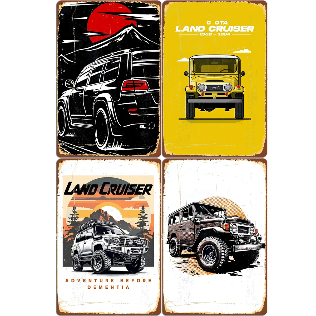 Classics Car Series Best Land Cruiser 4wd Retro Poster Metallschild Garage Club Innenraum Wanddekoration Custom Tin Home Decor Image