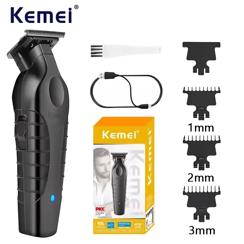 Kemei KM-2299 USB-Schnelllade-Haarschneidemaschine, Friseurmaschine, 1200 mA, wiederaufladbarer kabelloser Haarschneider, Kemei elektrischer Haarschneider Image