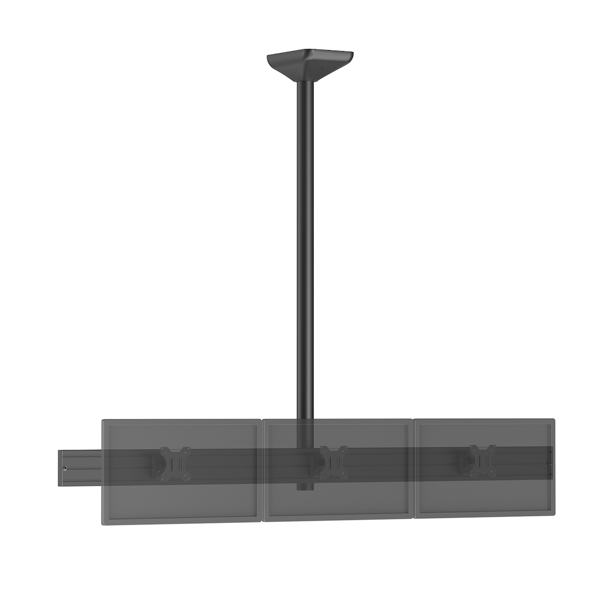 KIMEX - TV-Halterung Decke menu board 3 Bildschirme 32'' - Höhe 150 cm schwarz Image