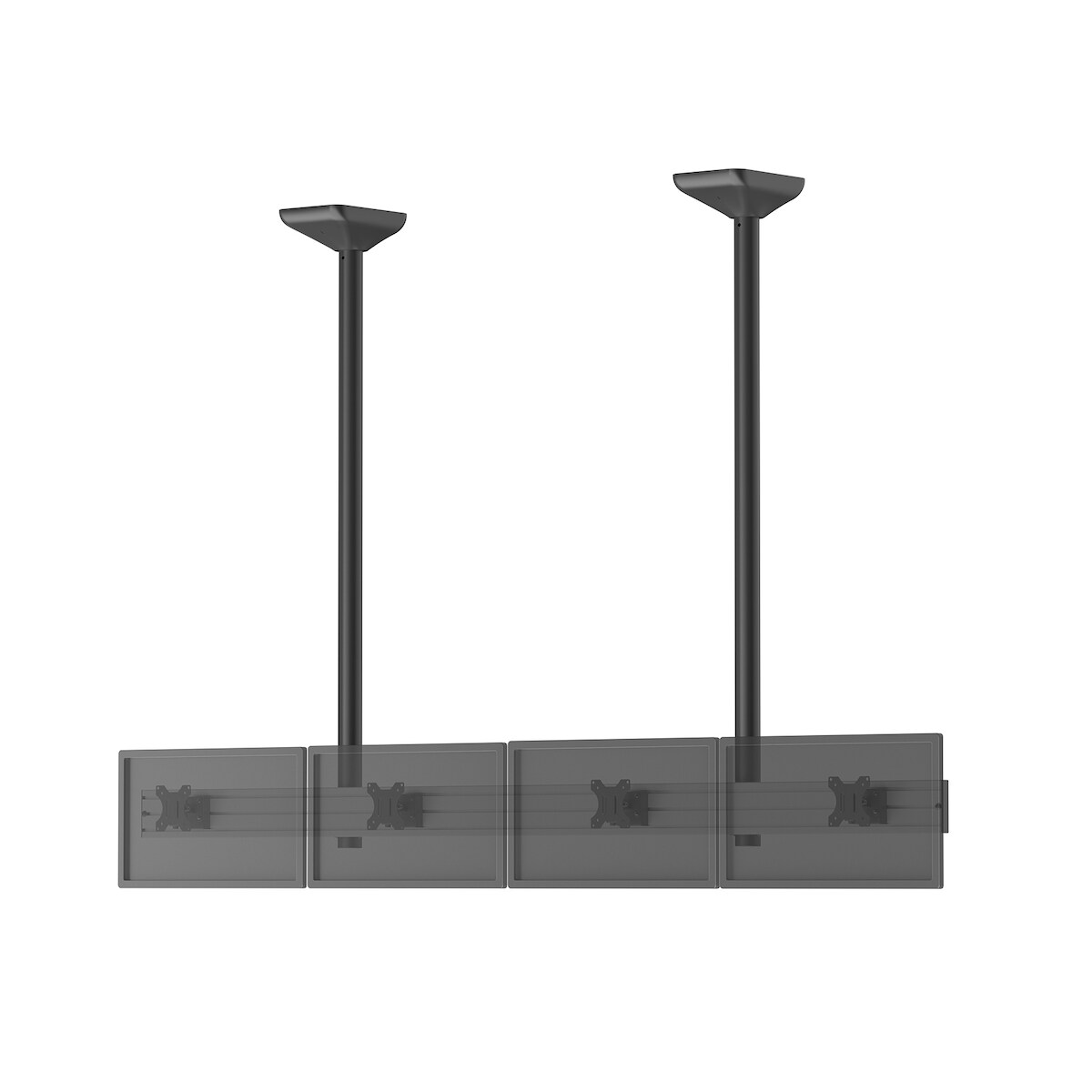 KIMEX - TV-Halterung Decke menu board 4 Bildschirme 32'' - Höhe 150 cm Image