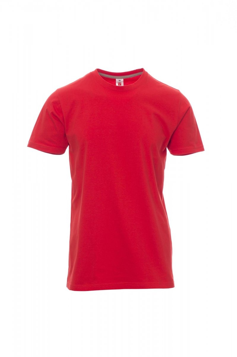 PAYPER T-Shirt SUNRISE – Kurzarm-Shirt aus Baumwolle mit Rundhalsausschnitt und angenehmer Passform rot S Image