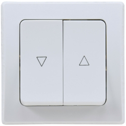 ChiliTec DELPHI Jalousien-Steuerung Hoch/Runter Taster, inkl. Rahmen, UP, weiß Image