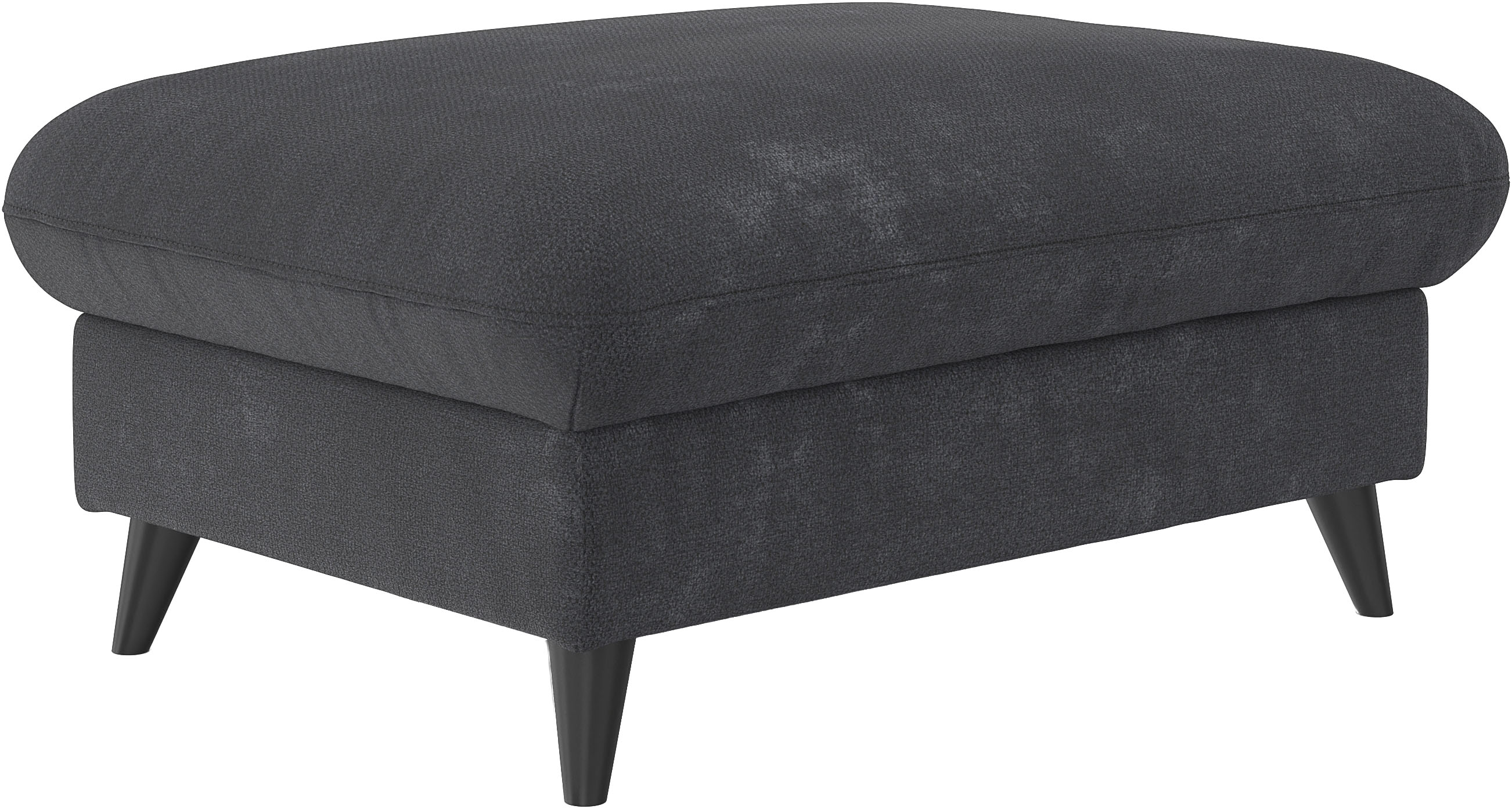 Hocker COTTA "Pike Hocker mit Stauraum", coal, Struktur weich, 92% POLYESTER (PES) / 8% POLYAMID (PA), Hocker, Hocker, Stauraum
