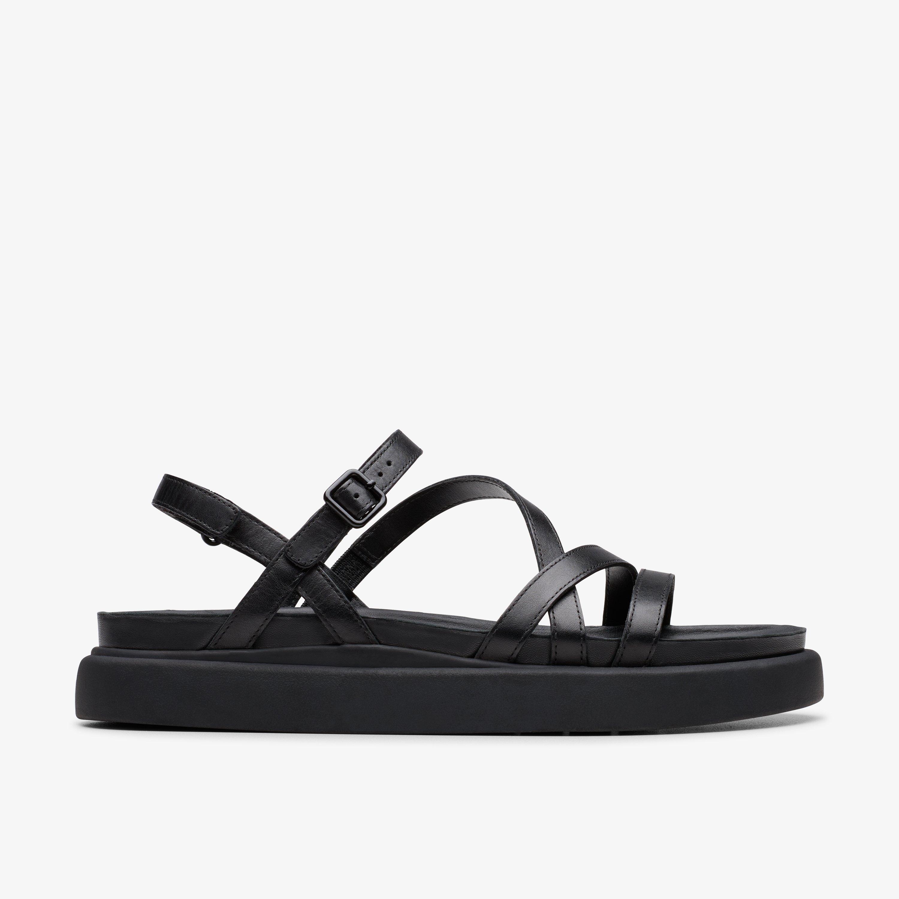 Aristella Rose Black Leather Sandalen Image