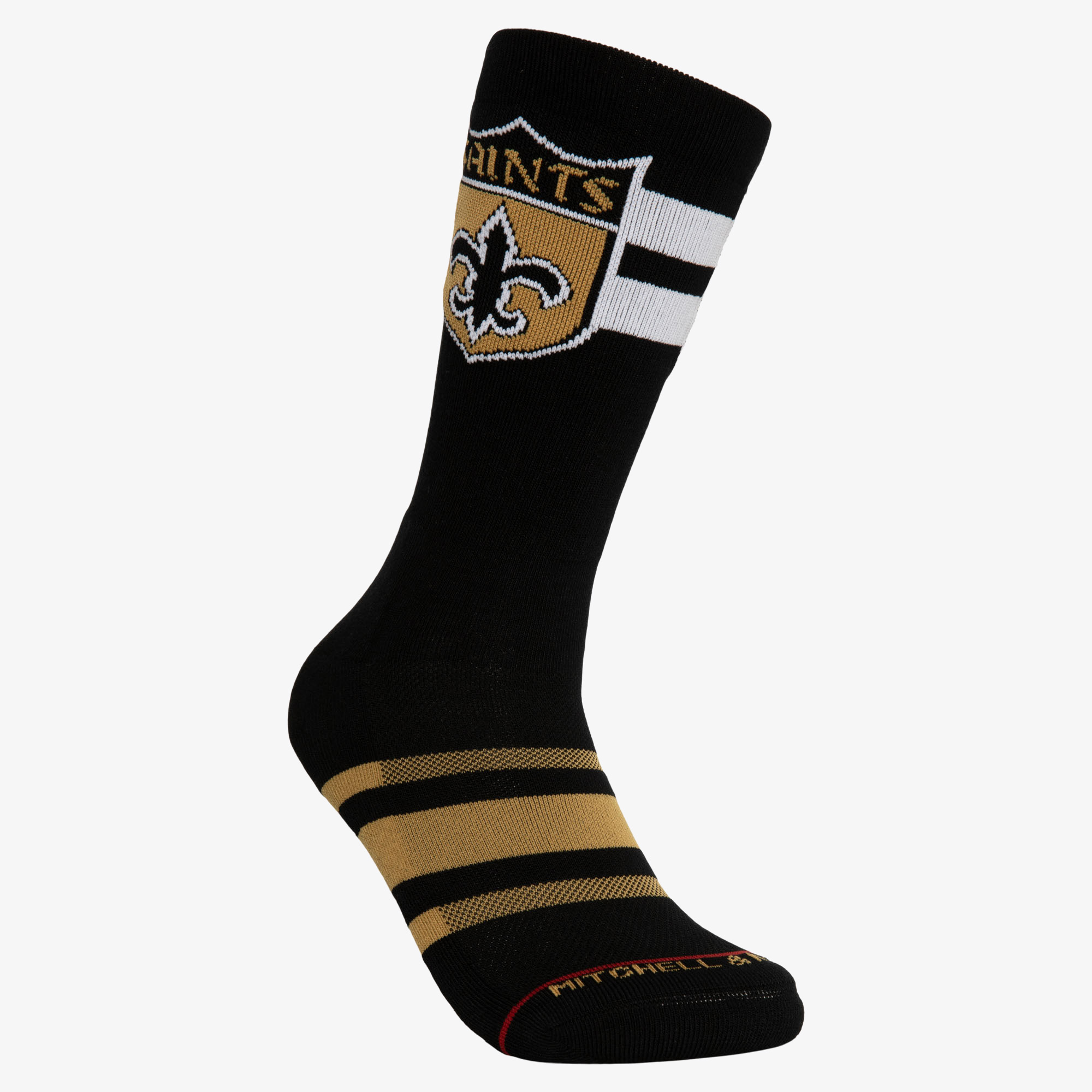 New Orleans Saints Mitchell & Ness Lateral Crew Socken Image
