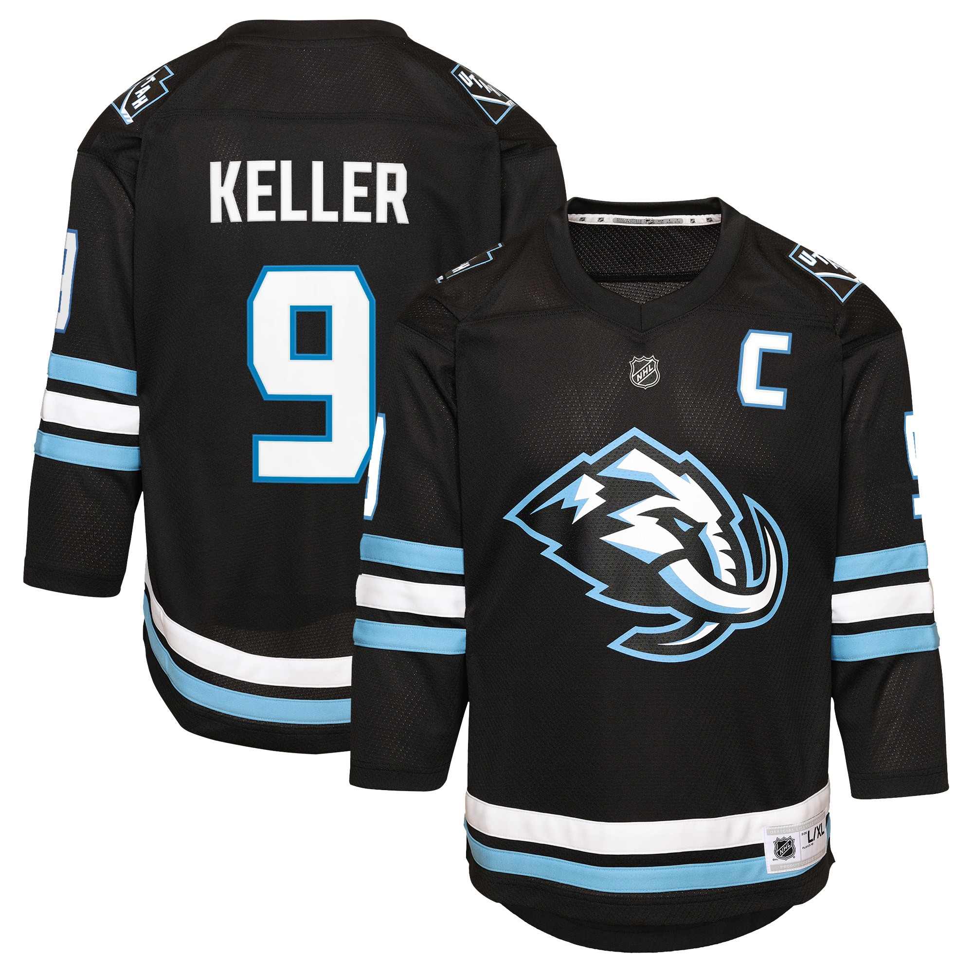 Utah Hockey Club Fanatics Replica Heimtrikot – Schwarz – Clayton Keller – Jugend Image