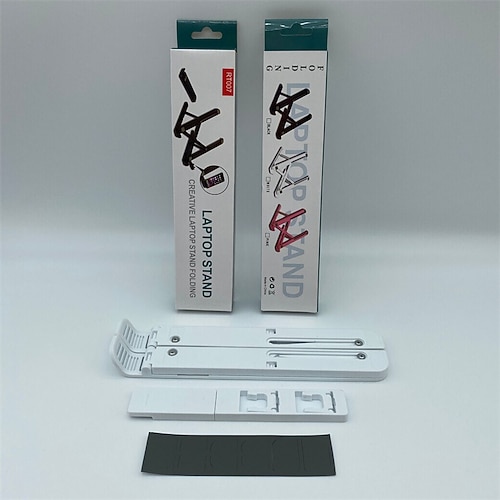 Laptopständer, abnehmbarer Handyständer, ergonomischer ABS-Laptopständer/Erhöhung für den Schreibtisch mit Lüftungsschlitzen, kompatibel mit allen Laptops Image