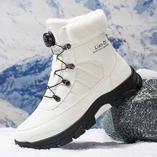Weiße Herren-Winterstiefel – isoliert und wasserdicht, perfekt für Winterwanderungen, Outdoor-Abenteuer und kaltes Wetter Image