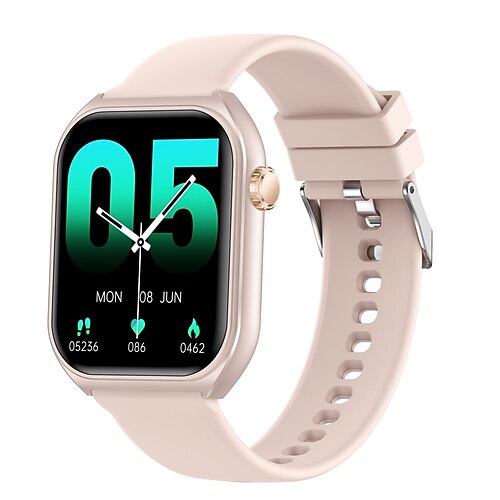 Smartwatch mit Touchscreen, geeignet für Damen und Herren, modische Sportuhr für Freizeit und Beruf, Gesundheitsüberwachung, Sprachanrufe, Trainings- und Schrittzähler, wasserdicht, mehrsprachig Image