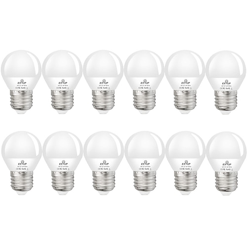 12 Stück, 6 Stück, 6 W, LED-Globus-Glühbirne, 600 lm, E27, E26, G45, 20 LED-Perlen, SMD 2835, 60 W, Halogenäquivalent, warmkaltweiß, 110–240 V Image
