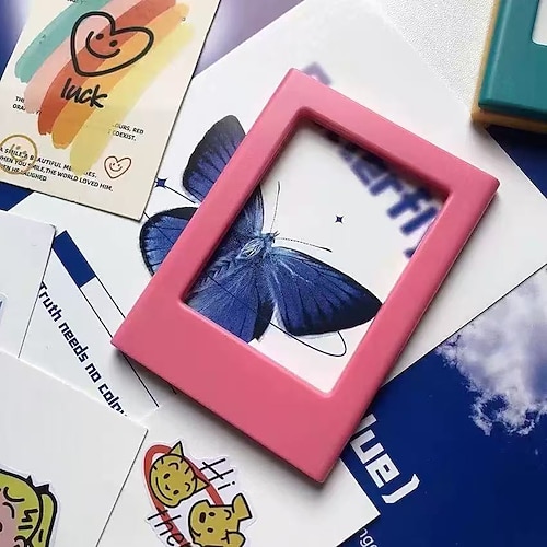 Boho-Stil, länglicher, 7,6 cm (3 Zoll) breiter, horizontaler magnetischer Fotorahmen aus Kunststoff, für Fujifilm Instax-Negative, zur Fotopräsentation, zum Festhalten schöner Momente, für Büro, Image