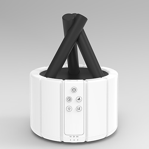 Neues Lagerfeuer-Aromatherapiegerät mit simulierter Flamme, Luftbefeuchter für Zuhause, ätherischer Öldiffusor, Aromatherapiegerät mit automatischer Abschaltfunktion und zeitgesteuerter drahtloser Image