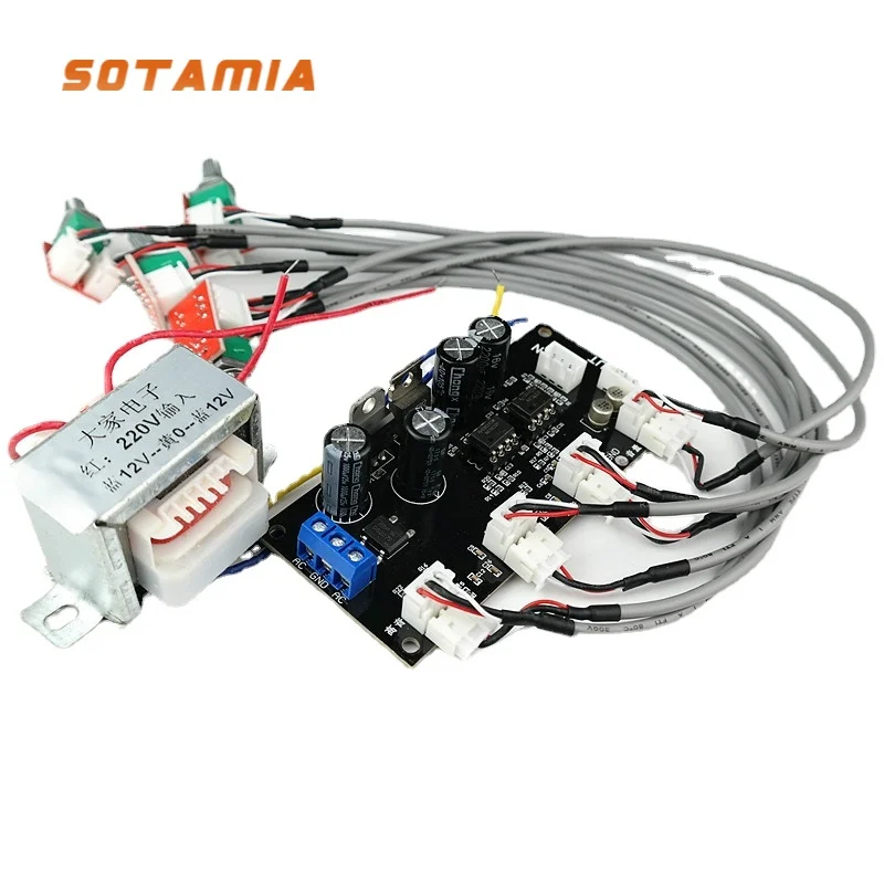 SOTAMIA NE5532 Pre Verstärker Ton Board Preamp Höhen Mitten Bass Vorverstärker Volumen Control Für Zuhause Sound Lautsprecher Audio Image