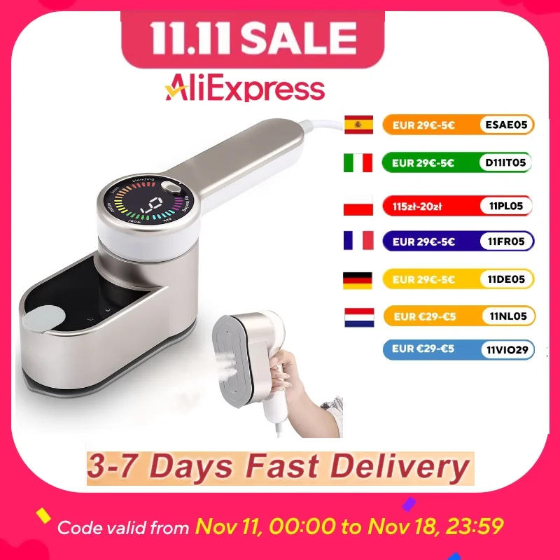 Défroisseur vapeur portatif 2 en 1, Mini Machine à repasser à vapeur, Micro fer à repasser de voyage, Portable et Vertical pour le repassage des vêtements, 220V