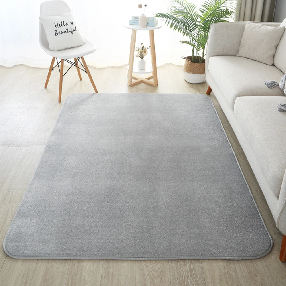 VIKAMA Carpet For Live Room Simple Solid Color Living Room Sofa Carpet Flannel Carpet Bedroom Bedside Carpet Office Carpet