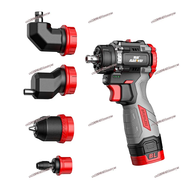 Multi-kopf Bohrer Lithium-Batterie Bürstenlosen Hand Bohrer Schnell Ändern Chuck Elektrische Schraubendreher Werkzeug Multi-funktion Image