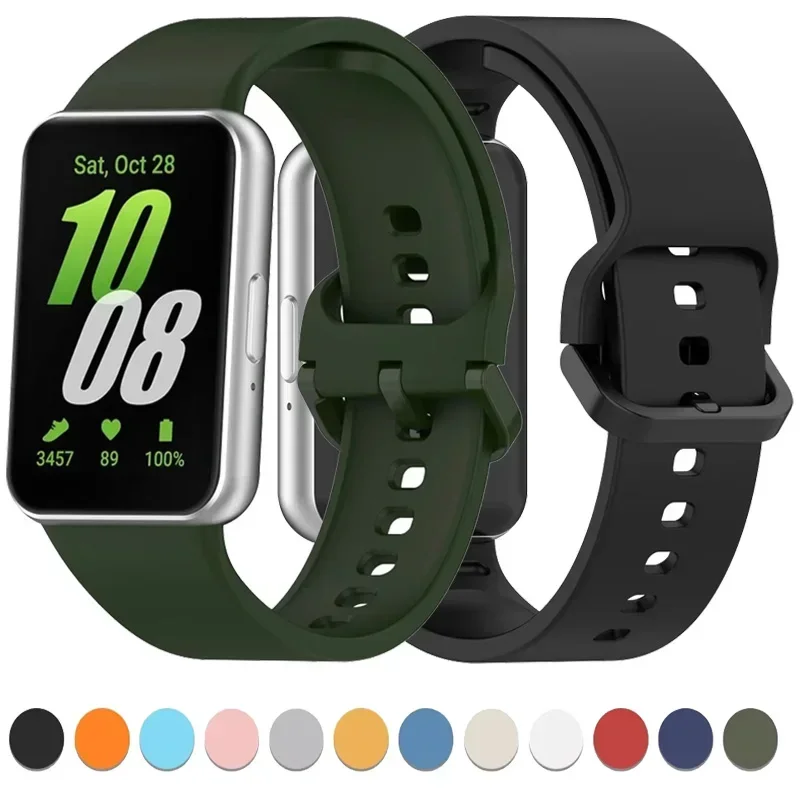 Weiches Silikonarmband für Samsung Galaxy Fit 3-Band, offizielles Ersatzarmband für Samsung Fit 3-Zubehör, Correa Image