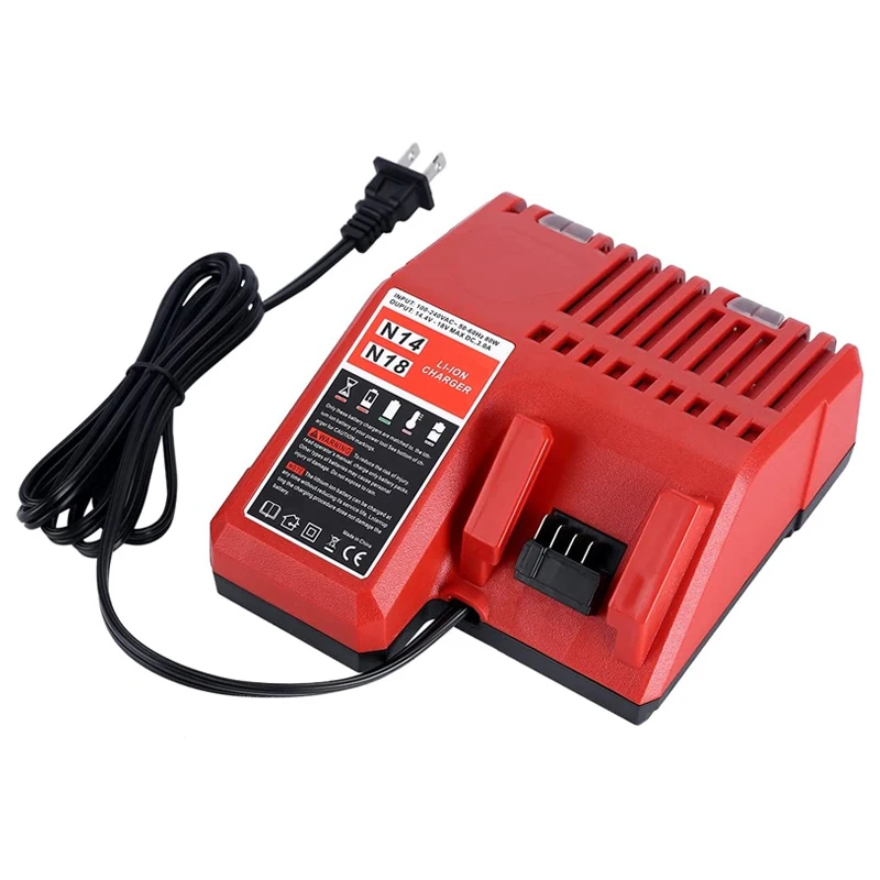 Ersatz ladegerät für Milwaukee 14,4 V 18V Lithium-Ionen-Akku Schnell ladegerät für Milwaukee Image