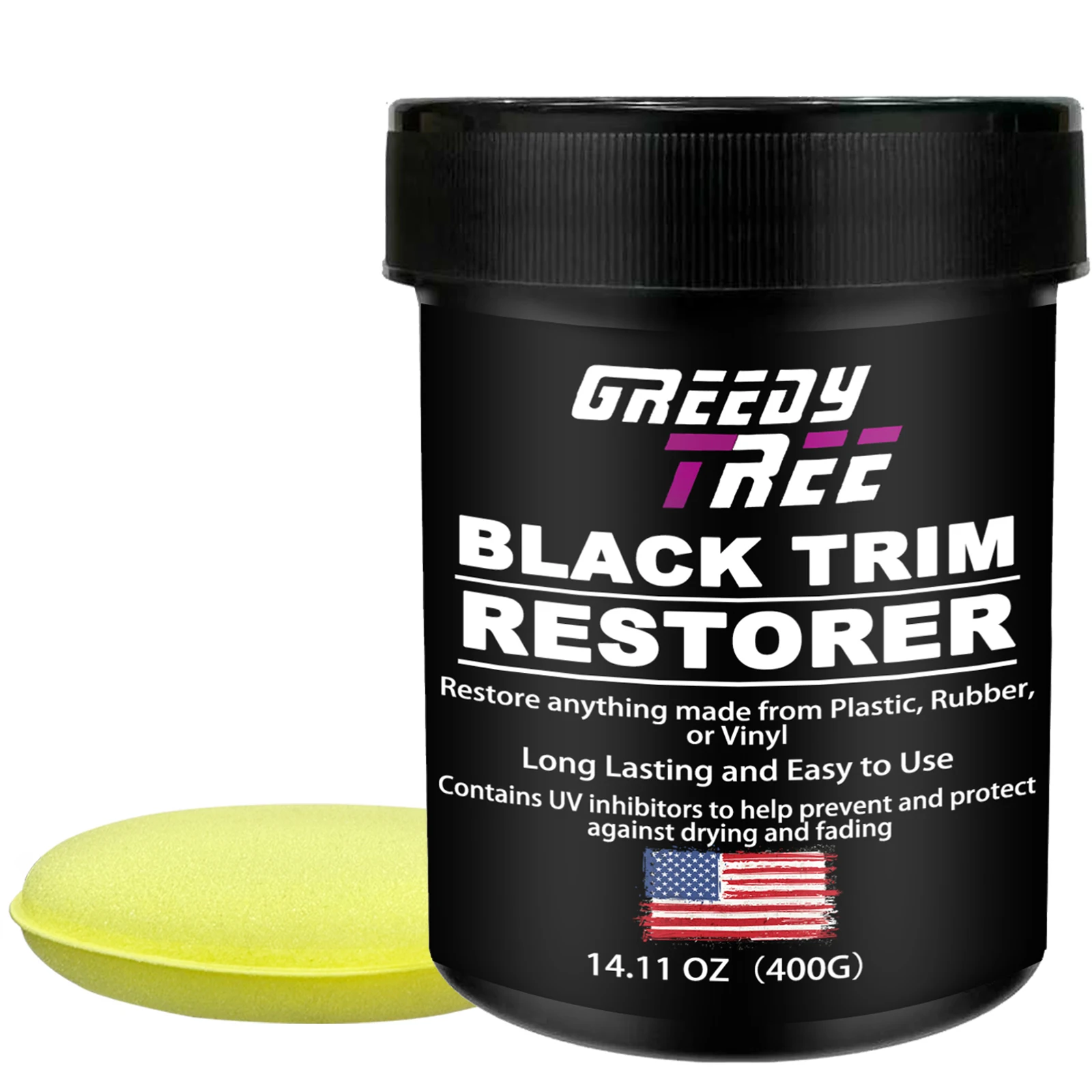 Kfz-Kunststoff-Reparaturmittel – Kunststoff-Polierwachs für den Innen- und Außenbereich, Anti-Aging-Creme zur Kratzerreparatur, geeignet für Reifen Image