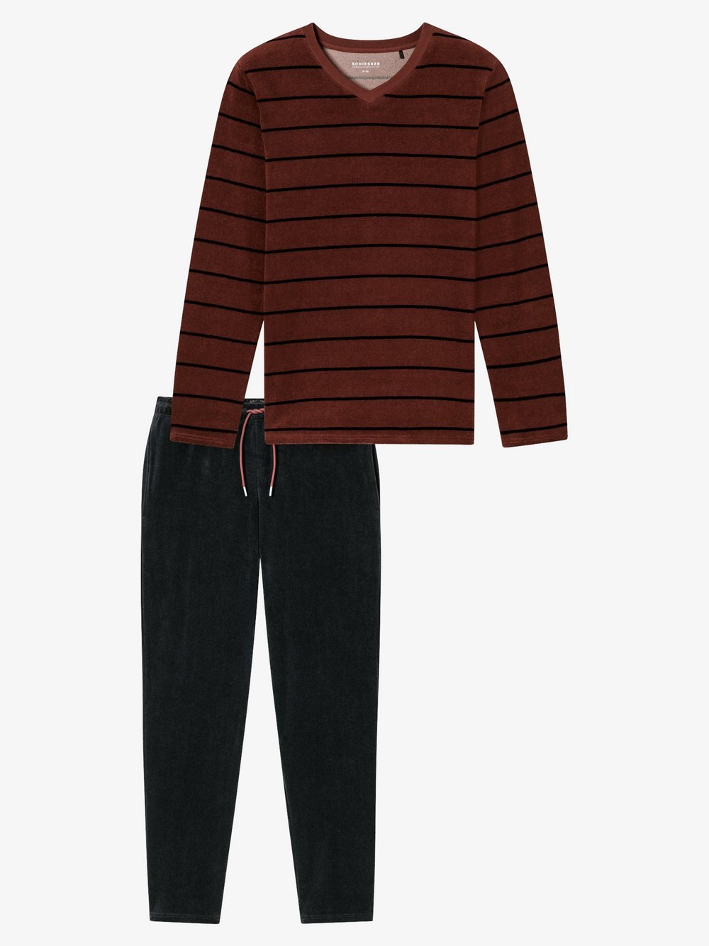 Schiesser Pyjama Herren bordeaux, 56 Image