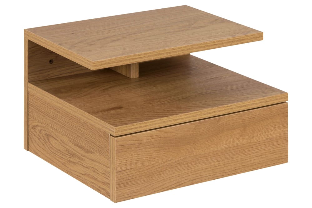 Chevet suspendu en bois 1 tiroir 1 niche