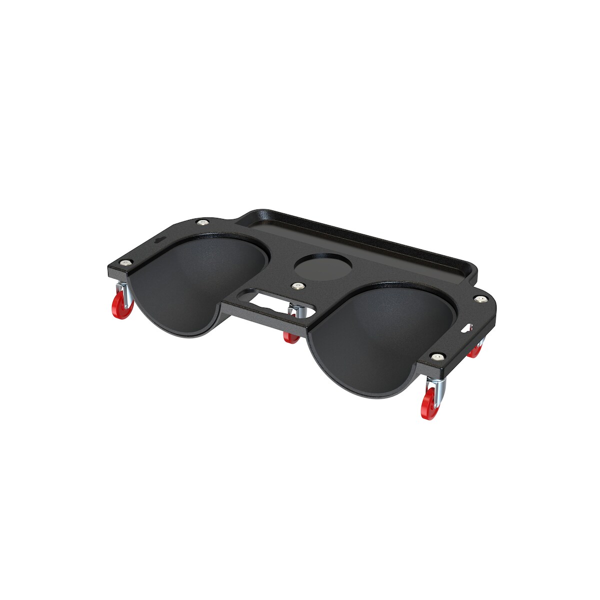 Relaxdays Knierollbrett, bis 150 kg, gelenkschonend, Knieschoner auf Rollen, Werkzeugablage, BxT: 50 x 25,5 cm, schwarz Image