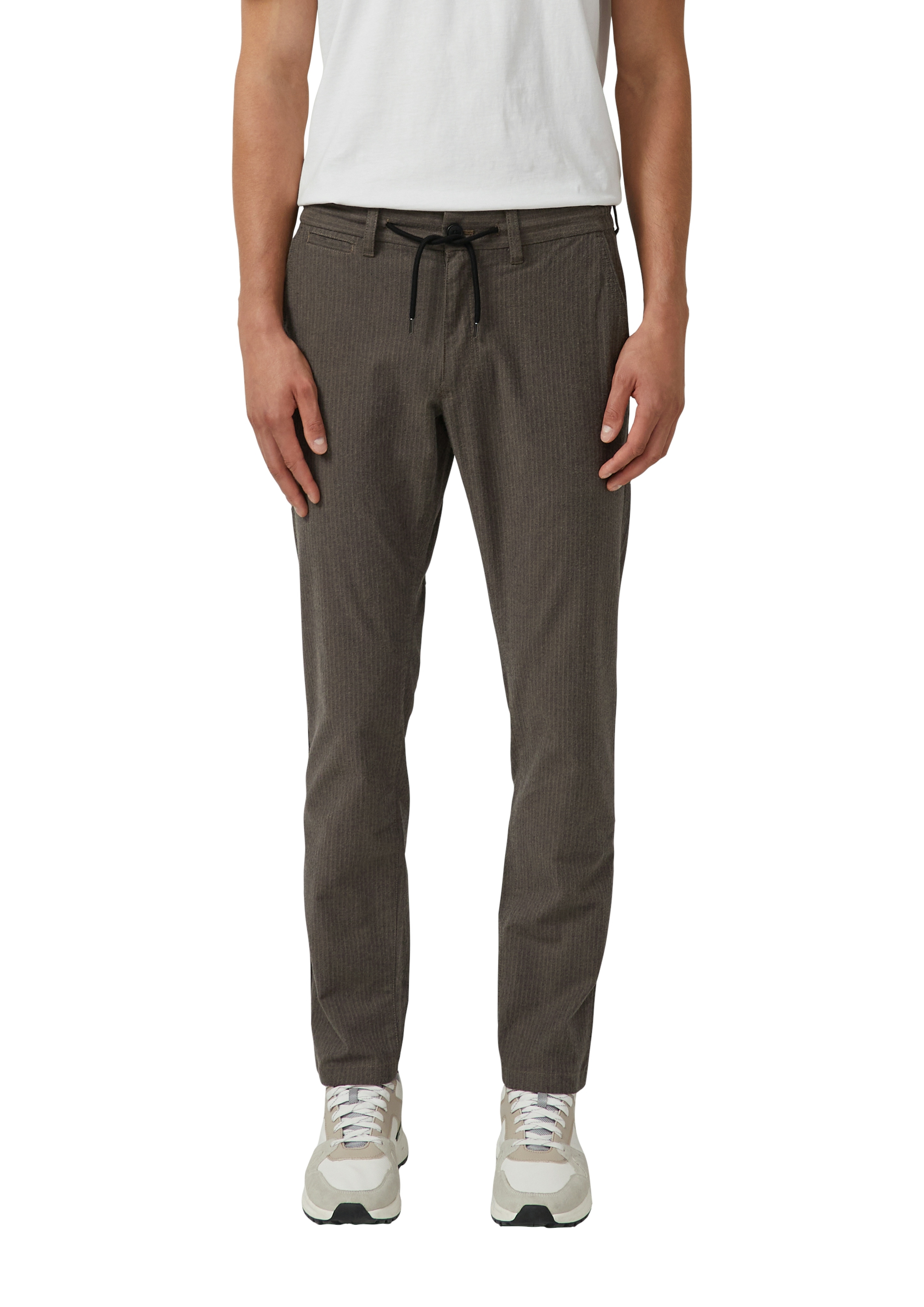 Chinohose S.OLIVER, Herren, Gr. 34, Länge 32, braun, Web, Obermaterial: 66% Baumwolle, 32% Elasthan, 2% Polyester, unifarben, regular fit knöchellang, Hosen Chinohose, mit elastischem Bund