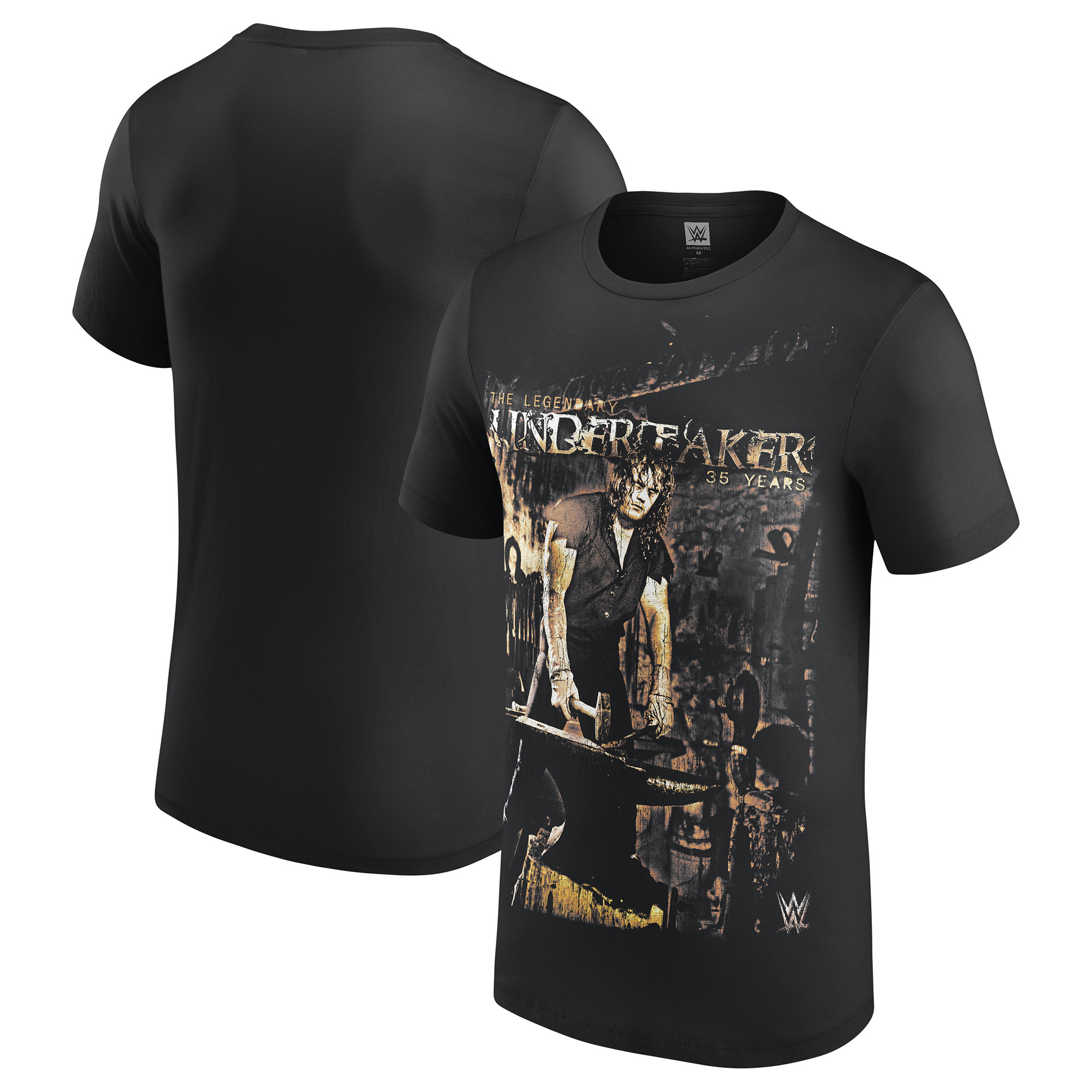 Schwarzes Herren-T-Shirt „The Undertaker 35 Jahre Schmied“ Image