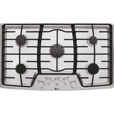 LG 36" Built-In Gas Cooktop - Stainless-Steel - LCG3611ST