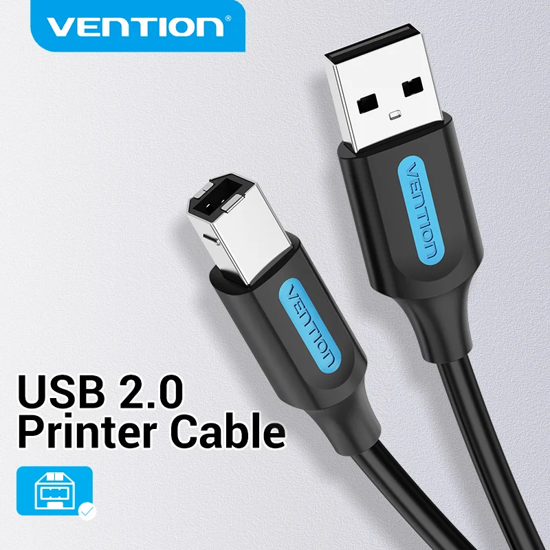 Vention Cavo stampante USB USB 2.0 Tipo A Maschio a B Maschio Sincronizzazione dati Scanner Cavo stampante per stampante USB ZJiang HP Canon Epson