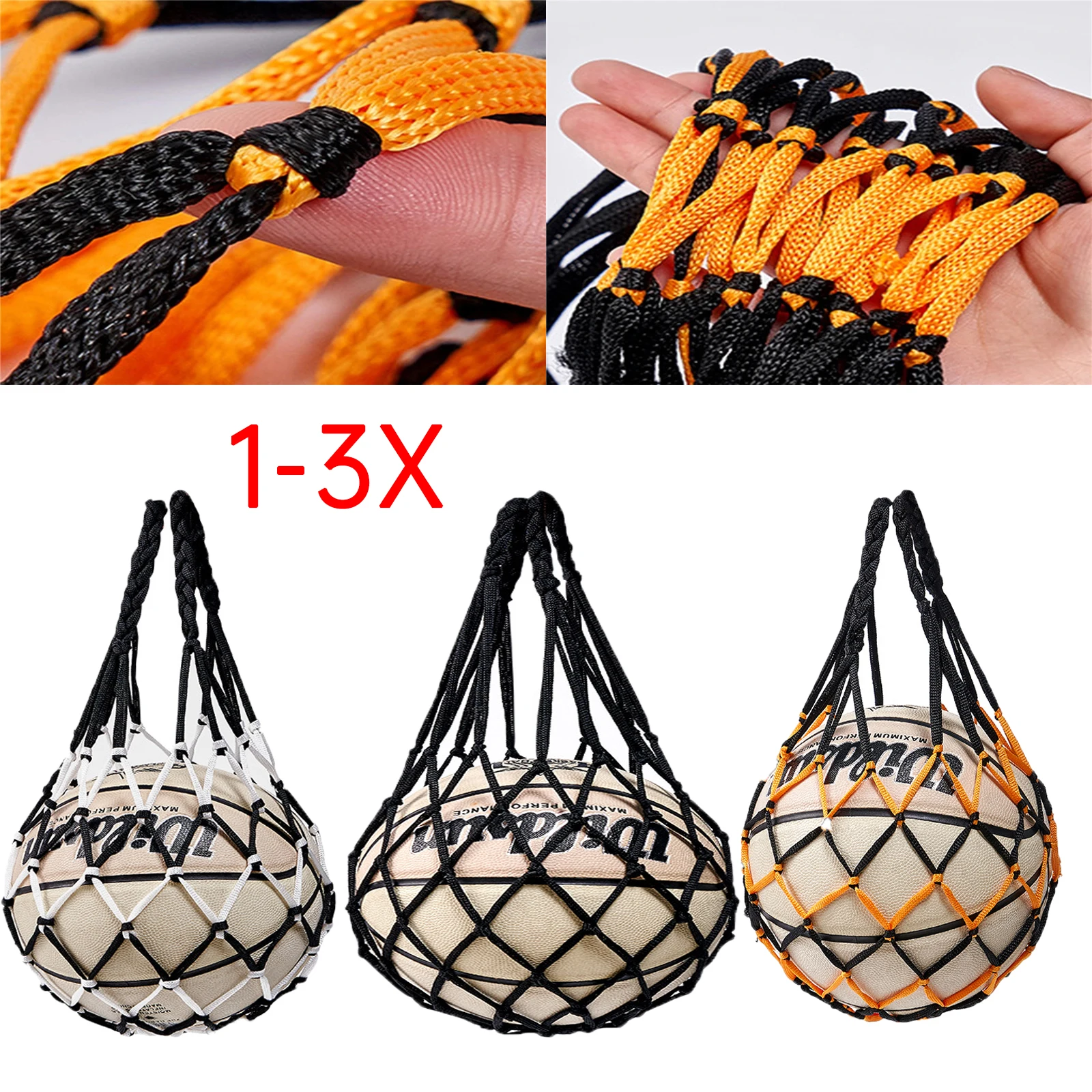 Borsa a rete addensata per palla da trasporto in rete per allenatore di calcio Borsa di stoccaggio in nylon audace Accessori per calcio Borsa standard per stoccaggio esterno