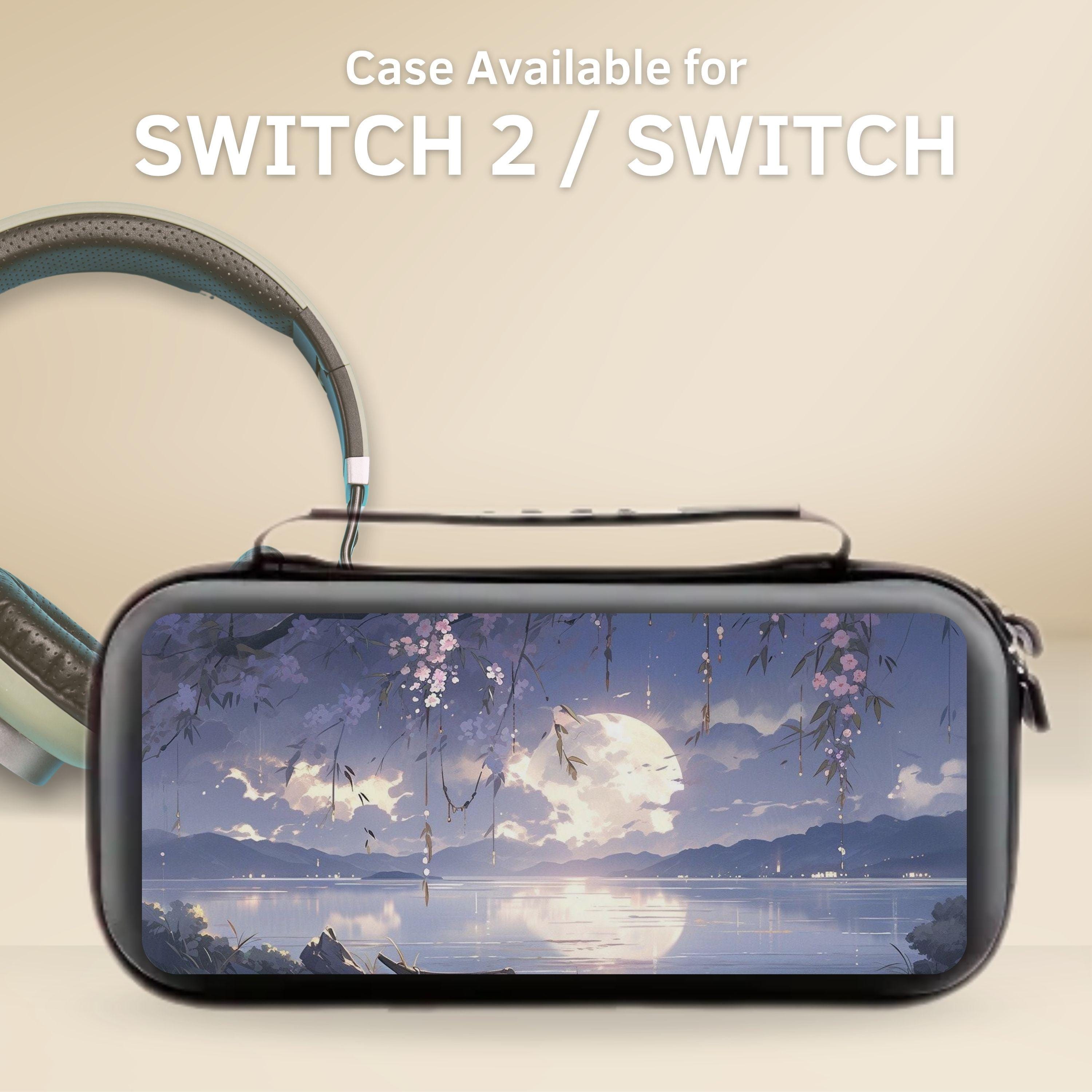 "Custodia protettiva per Switch a forma di luna per Nintendo Switch 2 da 7,9\", Switch OLED/Switch, custodia protettiva, slot per 10 cartucce di gioco"