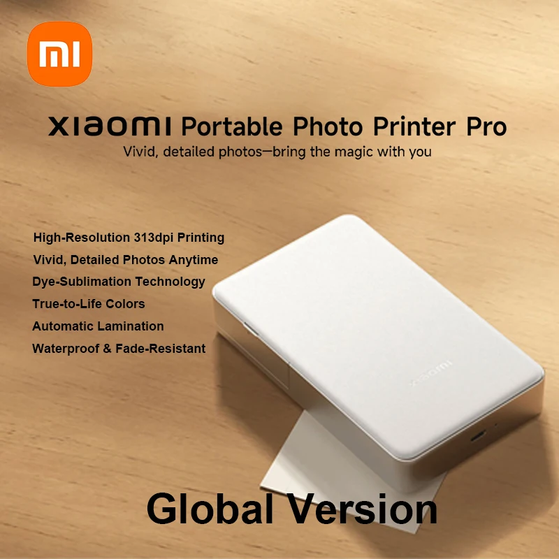 Xiaomi – imprimante Photo portable pro-313dpi, imprimante Photo instantanée par Sublimation, Bluetooth type-c, format de poche