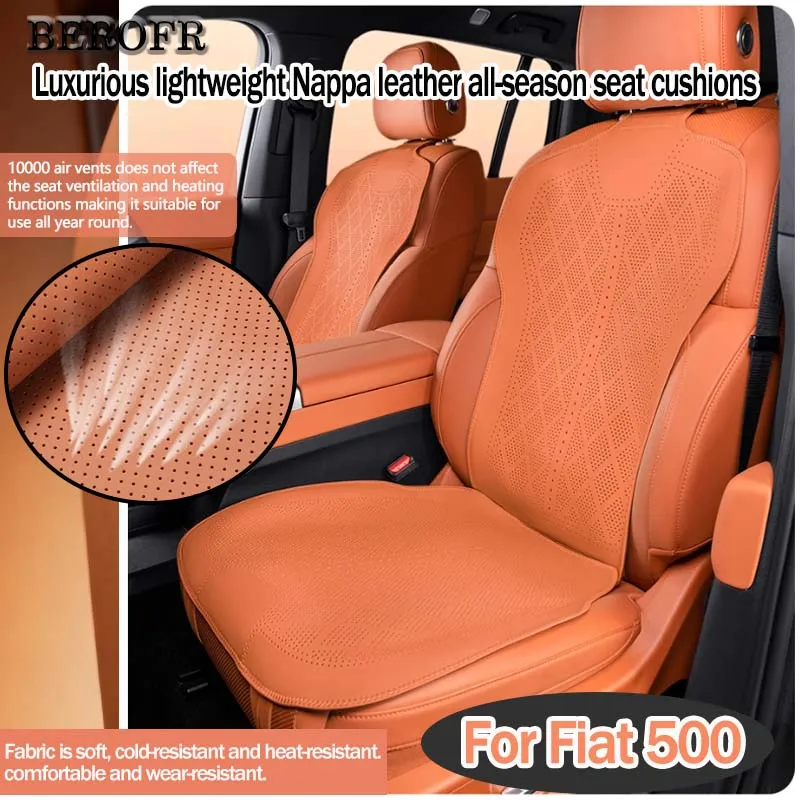 Coussin de siège de voiture pour Fiat 500 Grand Punto Fiat Abarth 595, adapté aux sièges toutes saisons, respirant, imperméable, résistant à l