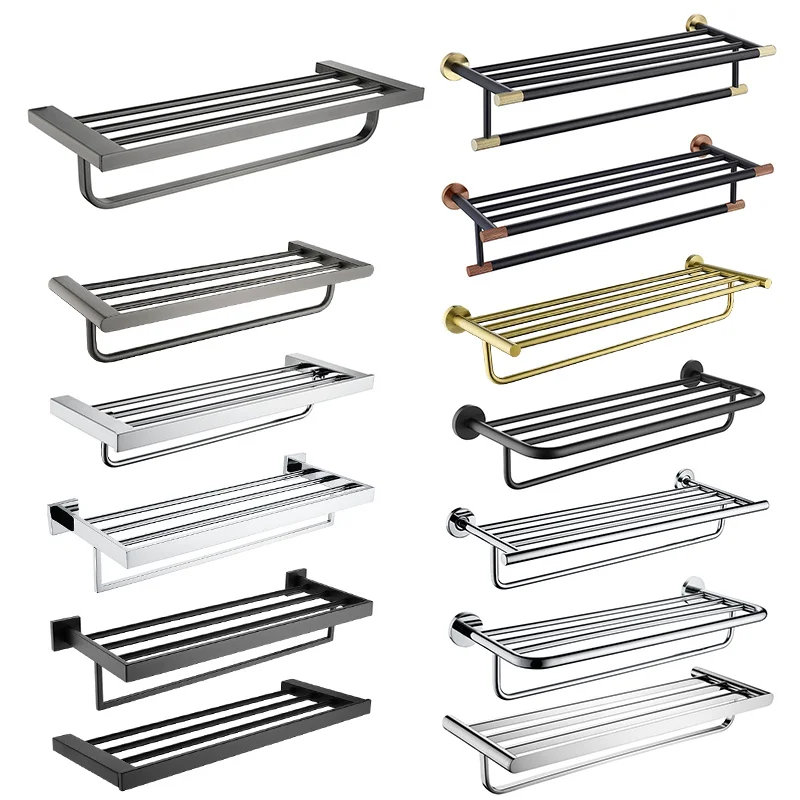 SANLUOIS haute qualité SUS 304 acier inoxydable salle de bain accessoires mural toilette salle de douche porte-serviettes salle de bain ensemble
