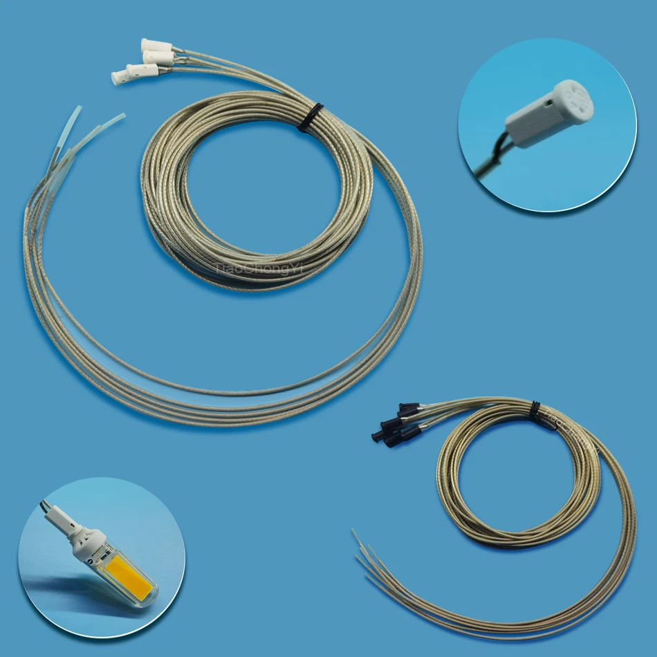 1 Stück G4-Lampenfassung, Keramiksockel, 0,5 m, 1 m, 3 m, 5 m, mit hochwertigem Kabelanschlussdraht für LED- und Halogenlampen