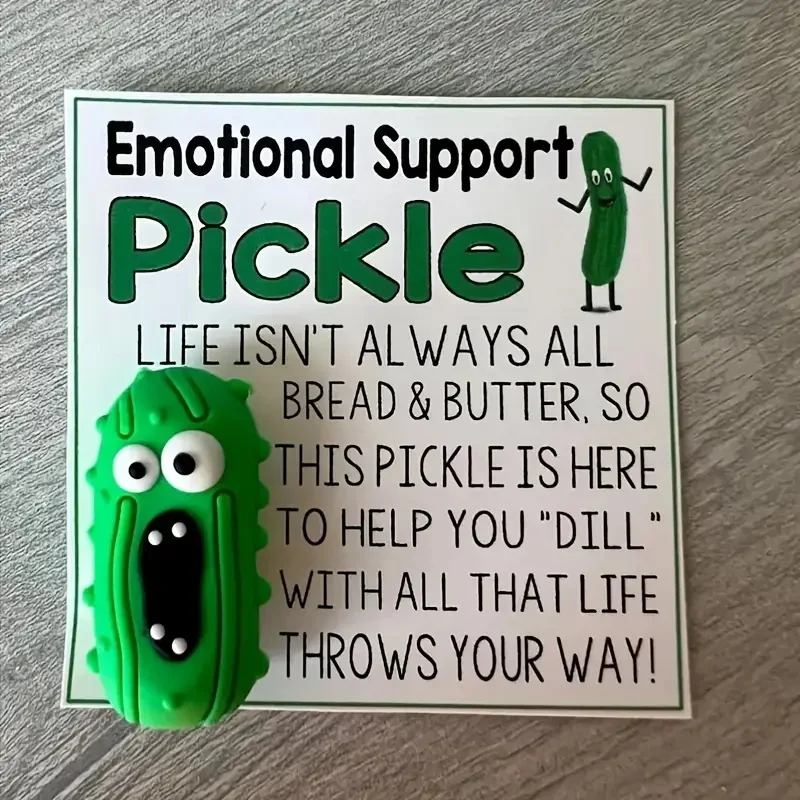 Pickle Hug-Karte mit emotionaler Unterstützung, lustiges und aufrichtiges PVC-Geschenk für Mutter, Freund, Lehrer, Neuheitsgeschenk zum Geburtstag, Weihnachten. Image