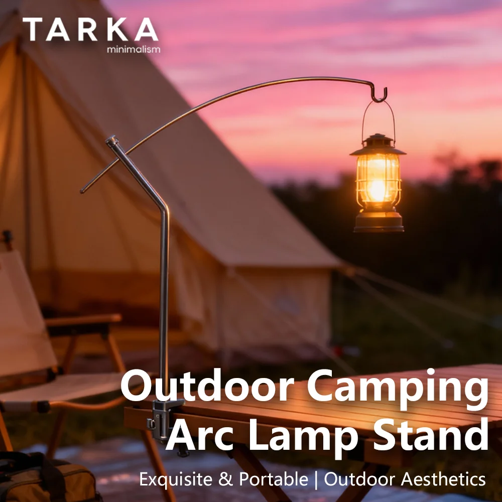 TARKA Camping Laterne Ständer Abnehmbare Einstellbare Ultraleicht Licht Kleiderbügel Outdoor Desktop Licht Halter IGT Tisch Zubehör Image