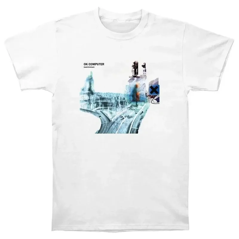 Radiohead Ok Computer T-shirt Cd Lp Rainbow Vinyl Poster Thom Yorke Kid Casual Printed High Quality New Brand Cotton T-shirt Image