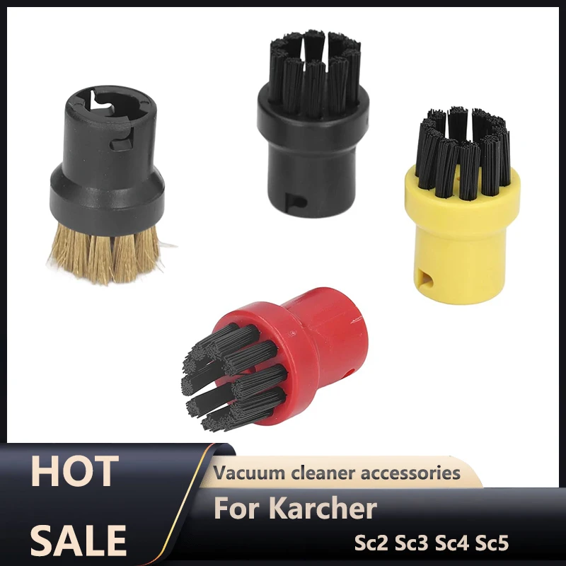 Für Karcher Sc2 Sc3 Sc4 Sc5 Dampf Handheld Staubsauger Maschine Pinsel Kopf Neue Dampf Reinigung Pinsel Kleine Runde Bürsten Image