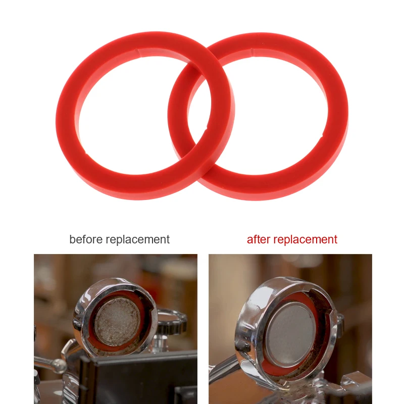 E61 Silikon-Gruppendichtung, 8,0 mm, Gruppenkopf-Set für Gaggia-Kaffeemaschinen, O-Ring-Dichtung, Coffeeware, auslaufsicheres Dichtungszubehör Image