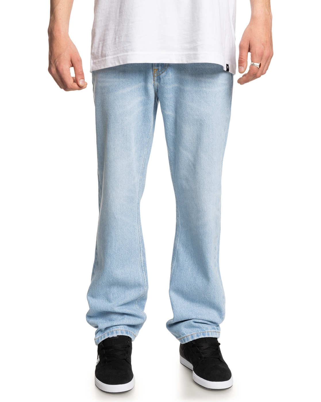 Regular-fit-Jeans DC SHOES "Worker", Herren, Gr. 29(XS/S) / Länge 32(M), Länge 34, indigo light, 80% Baumwolle, 20% Baumwolle, Jeans