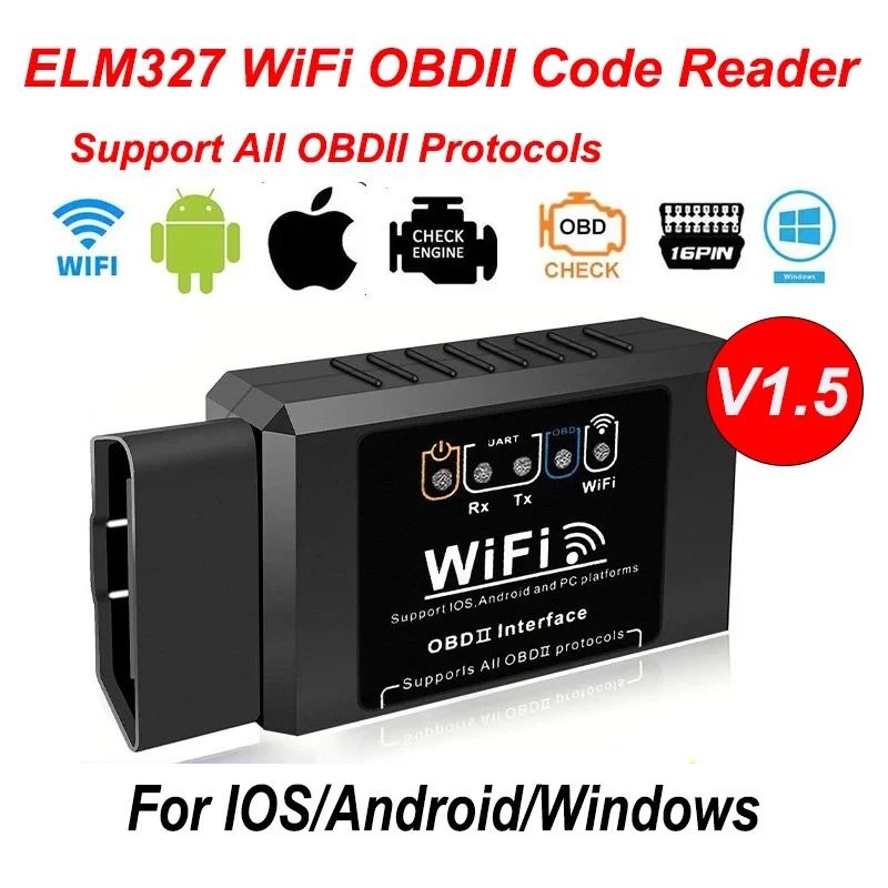 ELM327 WiFi OBD2 Diagnostic Tool For Engine Code Reading black
