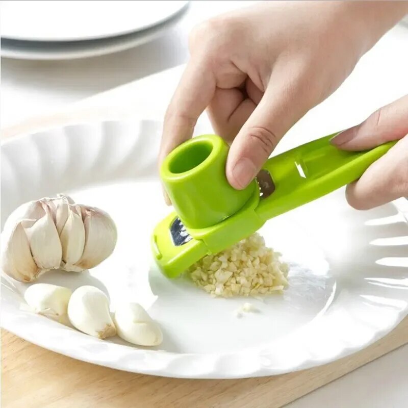 Creative Garlic Press, Manual Garlic Grinder, Kitchen Garlic Mash, Green Kitchen Gadgets Creative Garlic Press, Manual Garlic Grinder, Kitchen Garlic Mash, Green Kitchen Gadgets