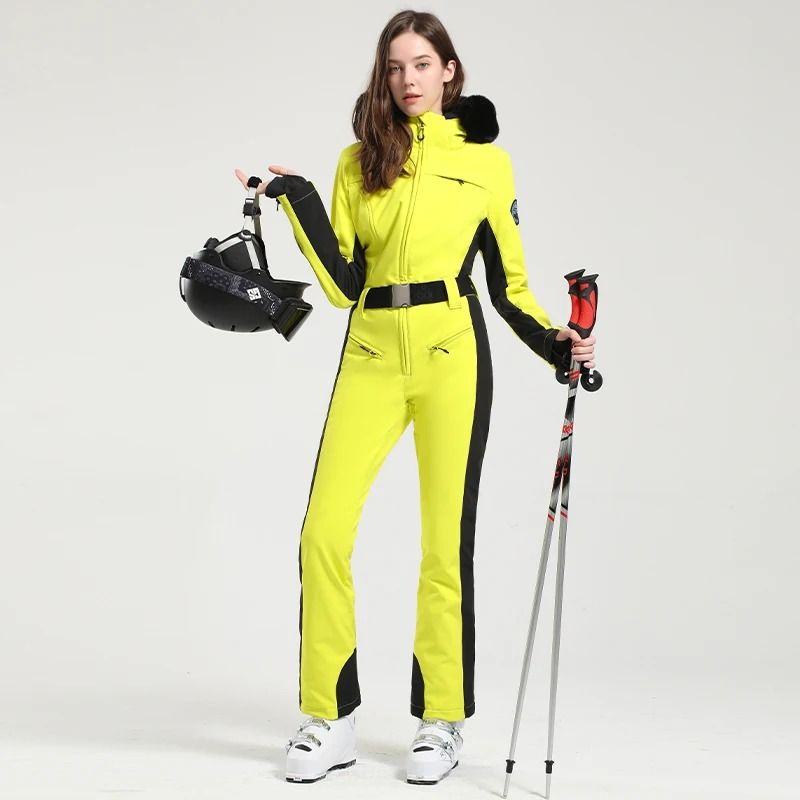 Women One Piece Ski Suit Winter Waterproof Windproof Thick Snowboard Overalls xs style 23