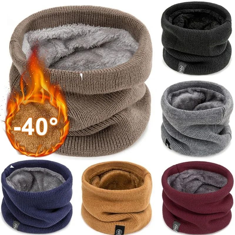 Soft Knitted Winter Neck Warmer For Men And Women Cold Proof Sport Scarf 8 Pcs wine Red