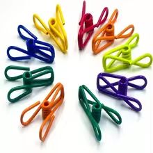 10 Piece PVC Coated Steel Clips For Sealing Food Bags Chips Durable Kitchen And Dining Accessories random